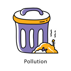 Pollution Vector Filled Outline Style icon. Eps 10 File