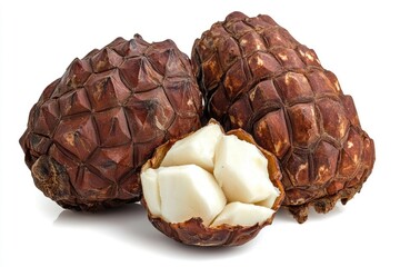 Exotic Hala Fruit Tropical Delight Isolated on White.