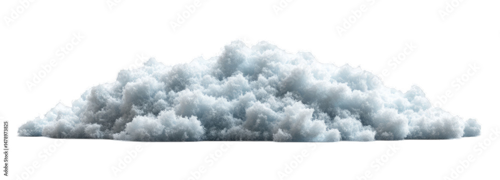 Poster a large fluffy white cloud isolated on a transparent background the cloud is full of texture and det