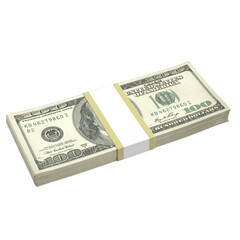 Money stacks of hundred dollar bills