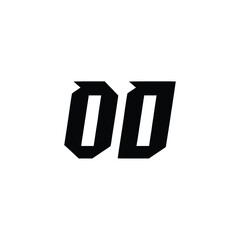 OD monogram logo design letter text name symbol monochrome logotype alphabet character simple logo