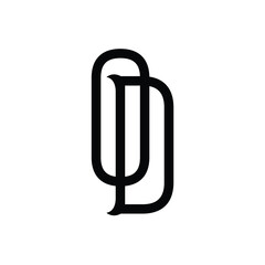 OD monogram logo design letter text name symbol monochrome logotype alphabet character simple logo