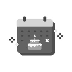 Birthday Date icon vector image. Suitable for mobile apps, web apps and print media.