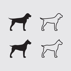 Funny Tongue-Out Dog Icon for Pet Accessories Store