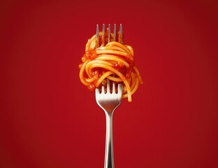 Forkful of Spaghetti with Sauce