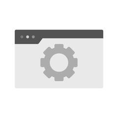Browser Settings icon vector image. Suitable for mobile apps, web apps and print media.