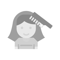 Brushing Hair icon vector image. Suitable for mobile apps, web apps and print media.