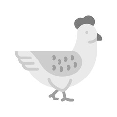 Chicken icon vector image. Suitable for mobile apps, web apps and print media.