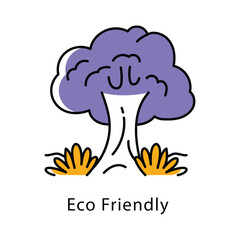 Eco Friendly Vector Filled Outline Style icon. Eps 10 File