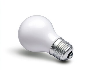 White Lightbulb Simple with Clean, and Energy Efficient Idea on White.