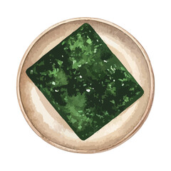 焼き海苔の水彩風イラスト　生成AI