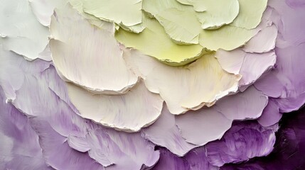 Textured Floral Abstract in Pastel Lavender and Cream Tones