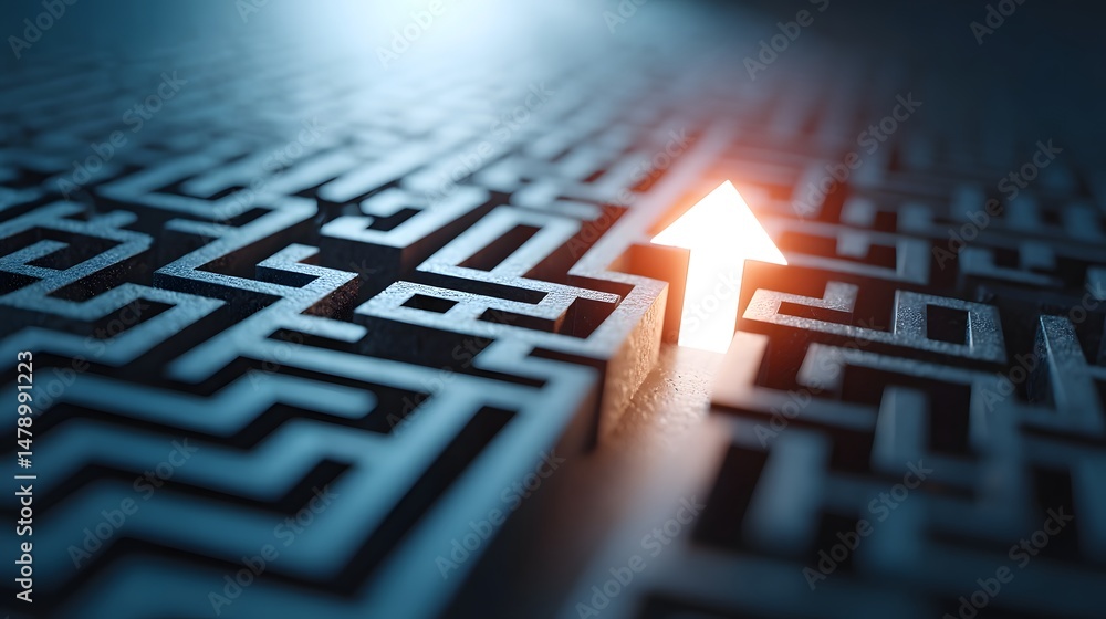 Poster navigating through the maze towards a bright future