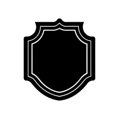 Plaque with Thick Edge Icon Silhouette Vector Illustration