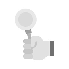 Holding Magnifier icon vector image. Suitable for mobile apps, web apps and print media.