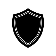 Crest Shaped Border Icon Silhouette Vector Illustration