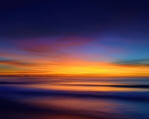 Fototapeta premium Sunrise over ocean motion blur