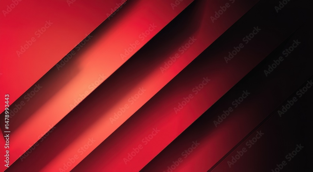 Poster abstract geometric design with layered red shapes.