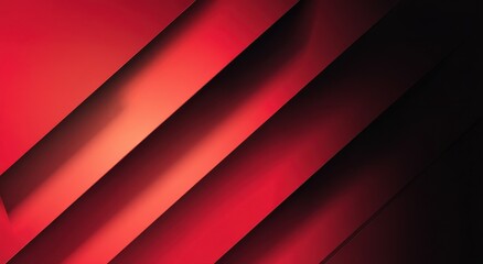 Obraz premium Abstract geometric design with layered red shapes.