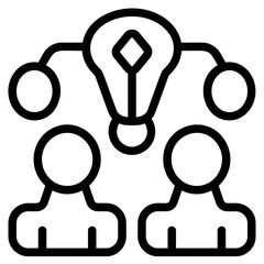 Fototapeta premium Partnership Idea Line Icon