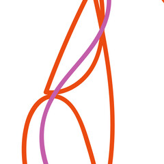 Pink orange abstract lines background 