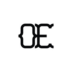 OE monogram logo design letter text name symbol monochrome logotype alphabet character simple logo