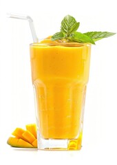 Fototapeta premium Refreshing mango smoothie with mint