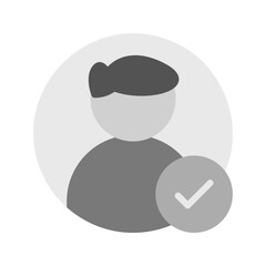 Select Male Profile icon vector image. Suitable for mobile apps, web apps and print media.