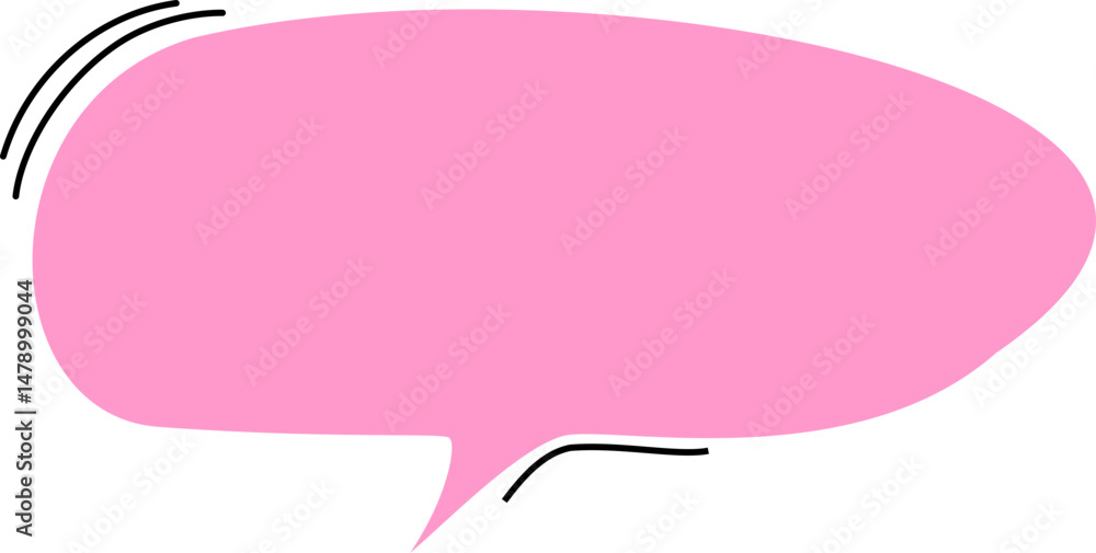 Poster bubble speech shape element
