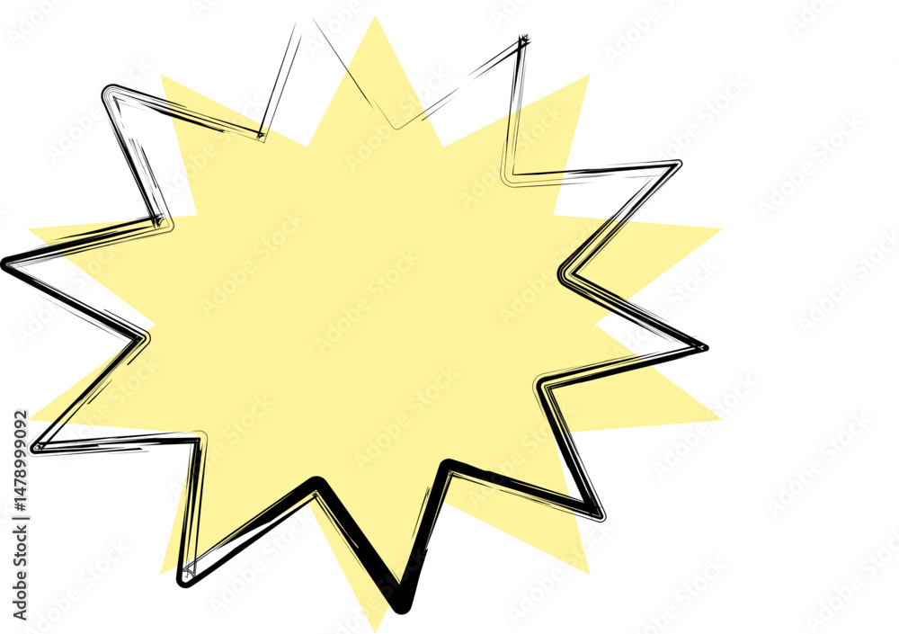 Poster bubble speech shape element