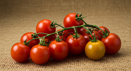 Assortment of Fresh Tomatoes: Cherry, Plum, and Bush