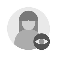 View Female Profile icon vector image. Suitable for mobile apps, web apps and print media.