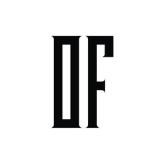 OF monogram logo design letter text name symbol monochrome logotype alphabet character simple logo