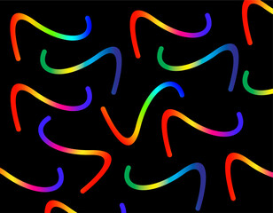Abstract Background with Color Lines Vector Pattern Rainbow Ribbons Graphic Shapes with Gradient