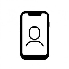 Fototapeta na wymiar Mobile phone with user profile icon