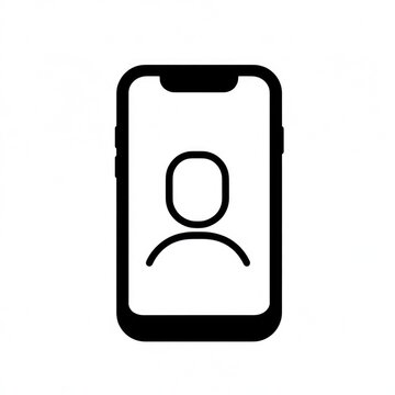 Mobile phone with user profile icon