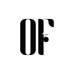 OF monogram logo design letter text name symbol monochrome logotype alphabet character simple logo