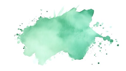 Obraz premium Abstract watercolor stain in pale green tones.