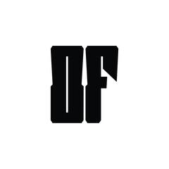 OF monogram logo design letter text name symbol monochrome logotype alphabet character simple logo