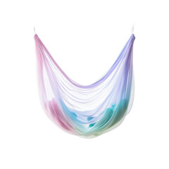 Obraz premium Pastel Rainbow Hammock, Hanging Fabric, Relaxing Swing