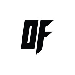 OF monogram logo design letter text name symbol monochrome logotype alphabet character simple logo