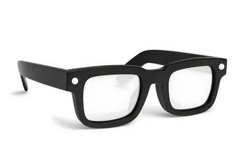 Classic black rectangular eyeglasses