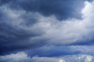 sky and white clouds. Beautiful blue sky clouds for background. Blue Sky with Fluffy White Clouds on a Sunny Summer Day.