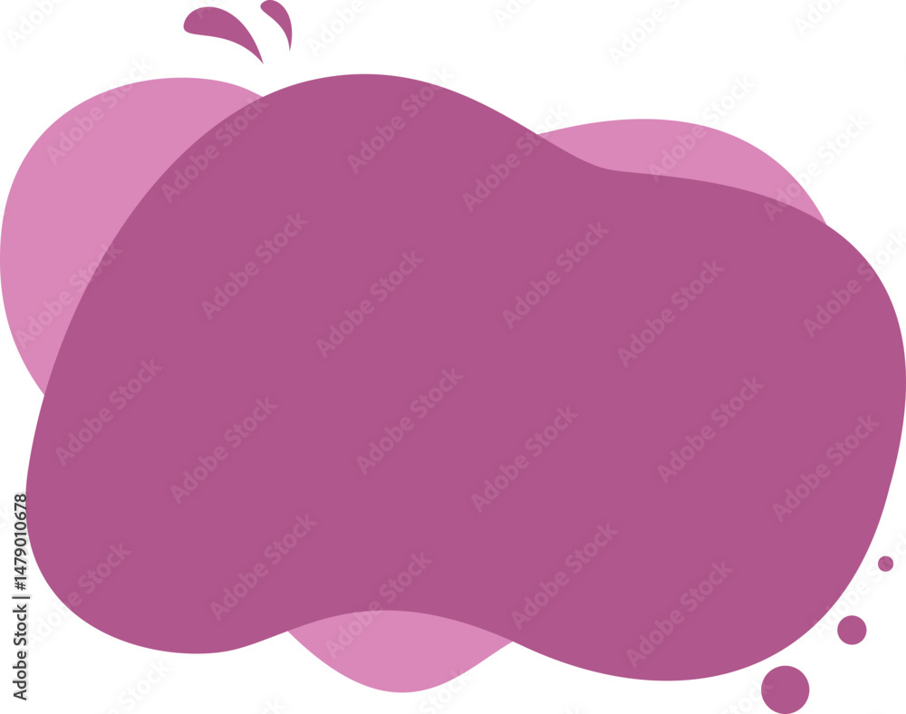 Poster blob shape text box element