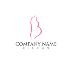 Pregnant template vector icon