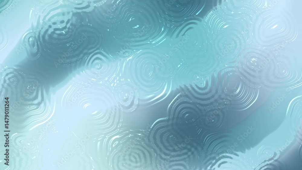 Poster abstract animation of swirling teal and light blue patterns. soft, ethereal mood. smooth transitions