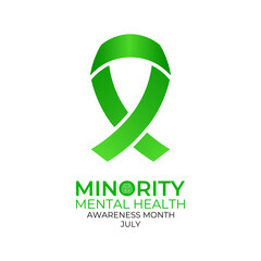 National Minority Mental Health Awareness Month. Breaking Stigma, Promoting Equity, and Supporting Mental Wellness in Underserved Communities Banner, social media, poster, and background design.