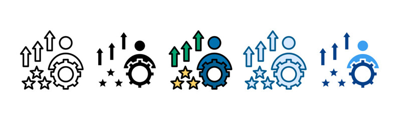 Professional Development Icon Set Multiple Style Collection