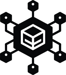 Obraz premium Blockchain icon vector