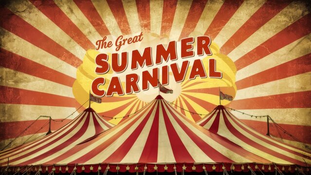 Vintage circus backdrop with radial retro stripe pattern. Circus style, retro design, entertainment, festival and event decoration